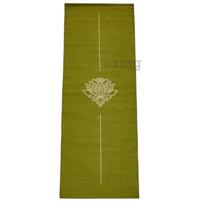 Sarveda Cotton Yoga Mat Lotus Green