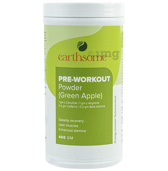 Earthsome Pre-Workout Powder Green Apple