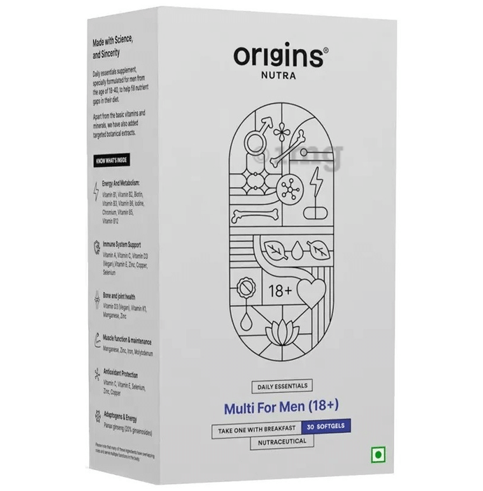 Origins Nutra 18+ Multivitamin Softgels for Men