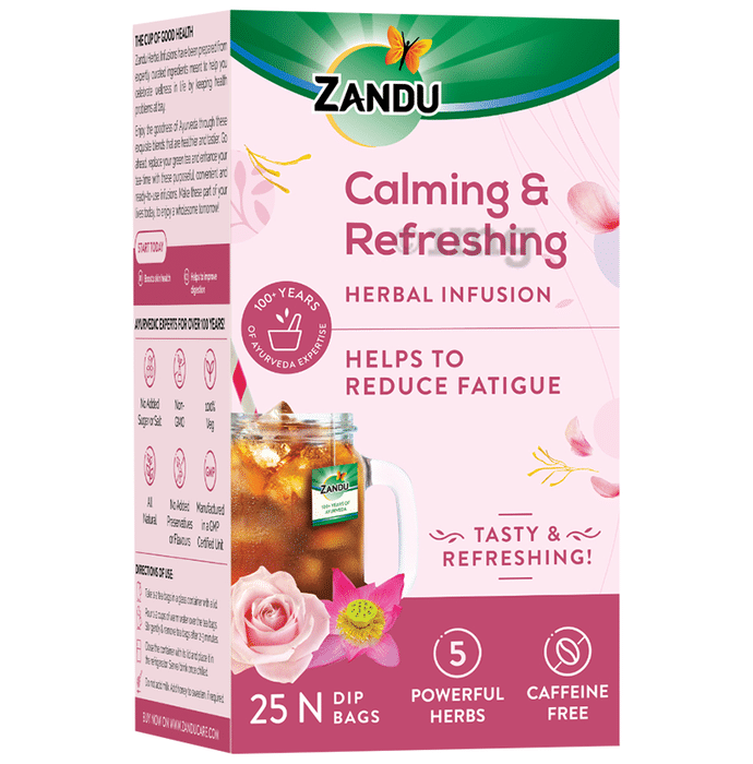 Zandu Calming & Refreshing Herbal Infusion Dip Bags (1.2gm Each)