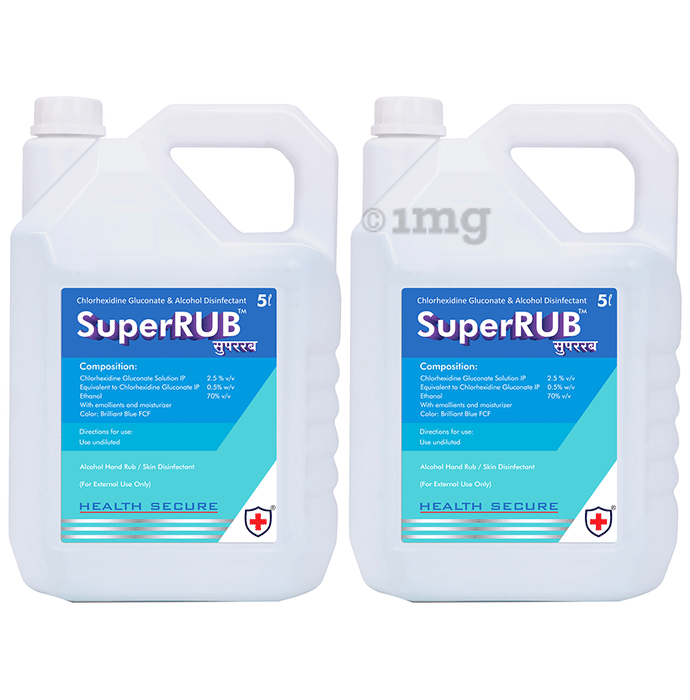 Super Rub Alcohol Hand Rub Sanitizer (5ltr Each)