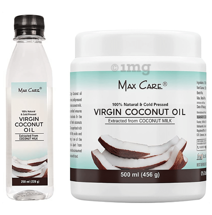 Max Care Max Care Combo Pack of Virgin Coconut Cold Pressed Oil (500ml) & Virgin Coconut Cold Pressed Oil (250ml) (Wide Mouth Bottle)