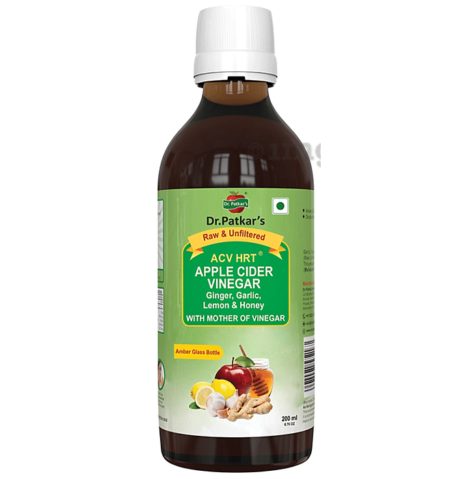Dr. Patkar's Apple Cider Vinegar with Garlic, Ginger, Lemon and Honey | Raw & Unfiltered for Weight loss