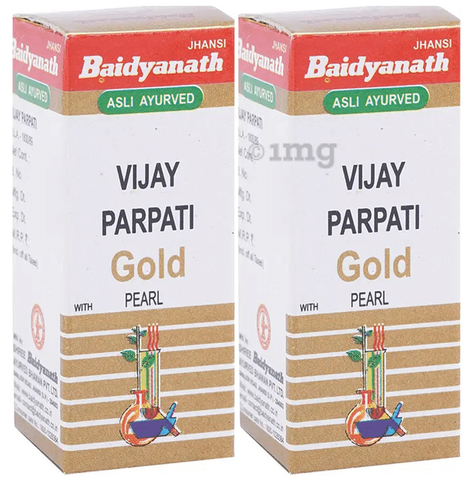 Baidyanath (Jhansi)  Vijay Parpati Gold with Pearl Powder (1gm Each)