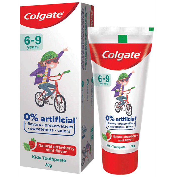 Colgate Natural Strawberry Mint Toothpaste for Kids (6-9 Years)