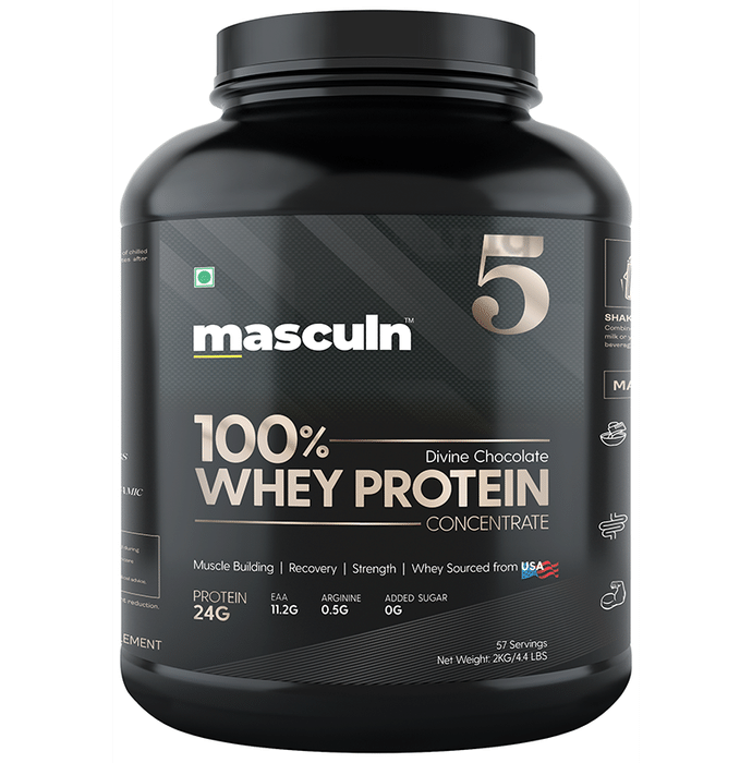 Masculn Whey Protein Concentrate Powder Divine Chocolate