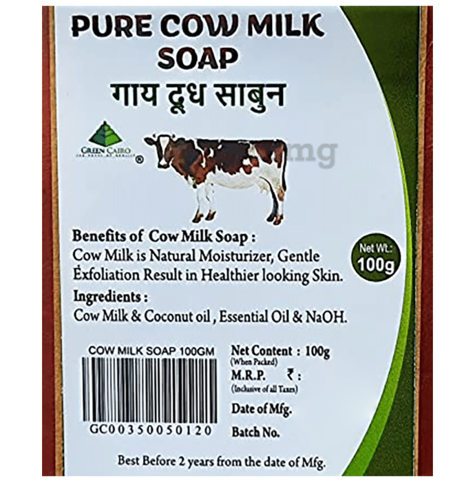 Green Cairo Pure Cow Milk Special Hand Made Herbal Soap (100gm Each)