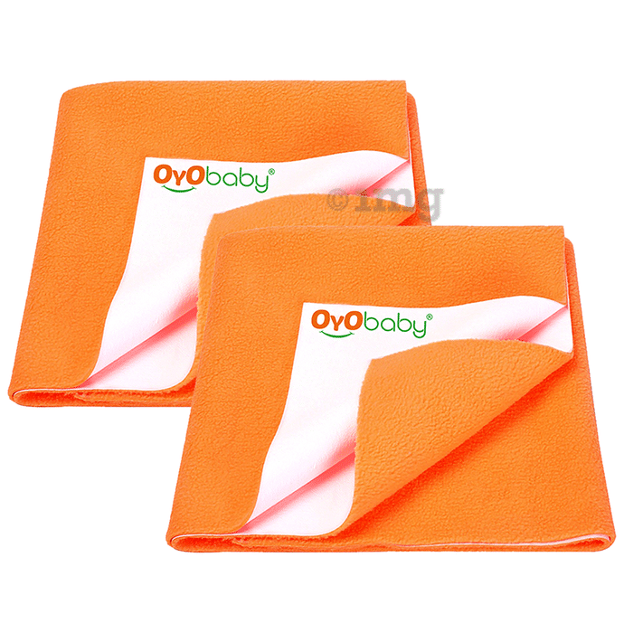 Oyo Baby Waterproof Bed Protector Dry Sheet Small Peach