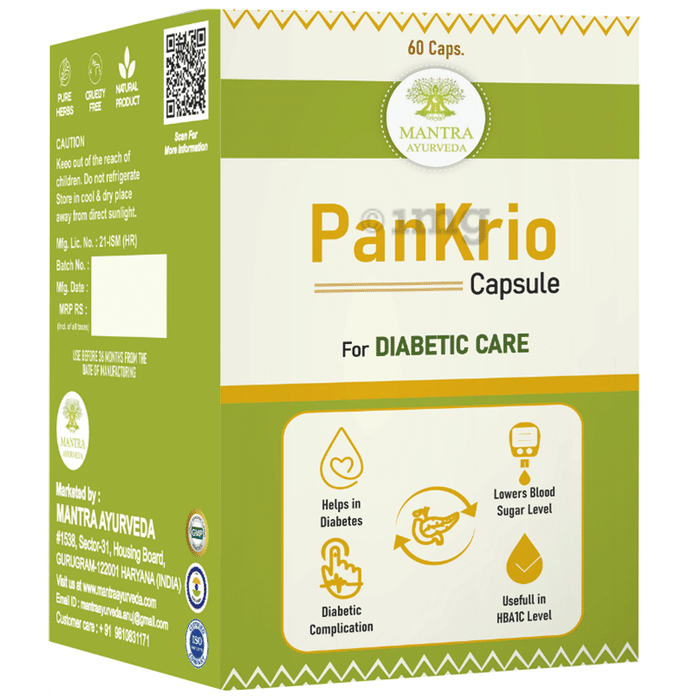 Mantra Ayurveda Pankrio Capsule | Ayurvedic Digestive Support