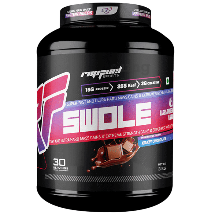 Repfuel Sports Swole Mass Gainer Powder Crazy Chocolate