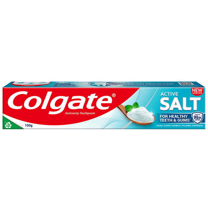 Colgate Active Salt Toothpaste, Germ Fighting Toothpaste for Healthy Gum & Teeth