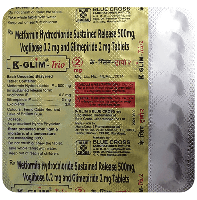 K-Glim-Trio 2mg Tablet SR