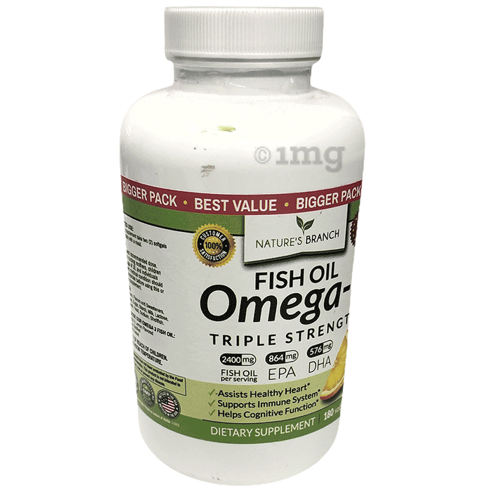 Nature's Branch Fish Oil Omega-3 Triple Strength Softgel Lemon