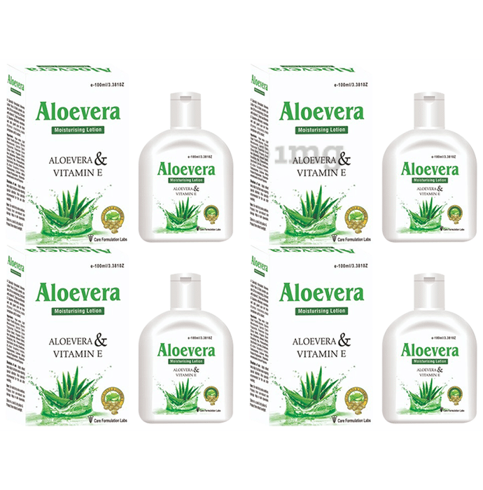 Care Aloevera Moisturising Lotion (100ml Each) Aloe Vera & Vitamin E