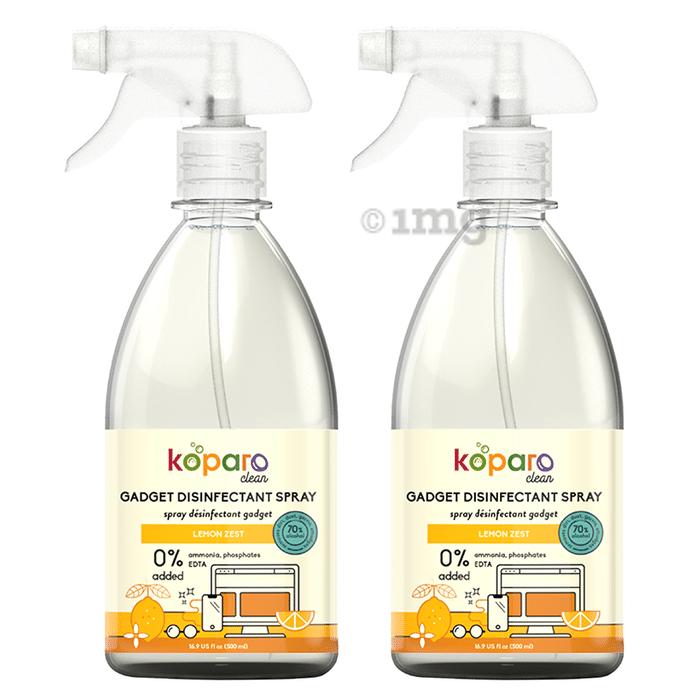 Koparo Gadget Disinfectant Spray (500ml Each) Lemon Zest