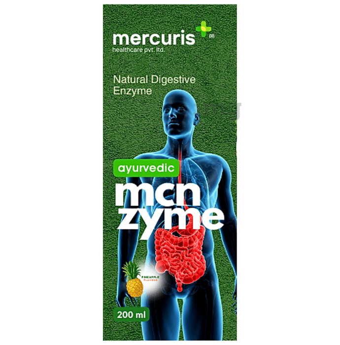 Mercuris + Natural Digestive Enzyme Ayurvedic Mcn Zyme Pineapple Sugar Free