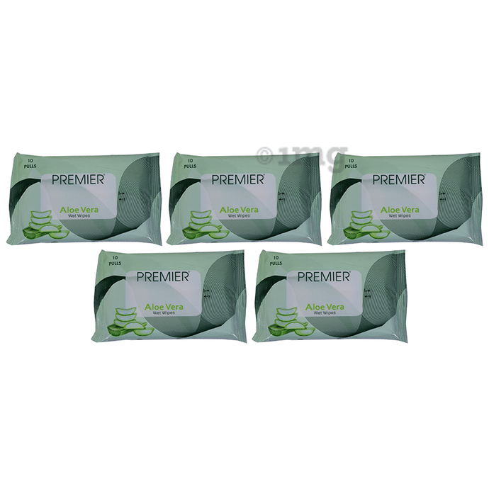 Premier Tissues Wet Wipes (10 Each) Aloe Vera