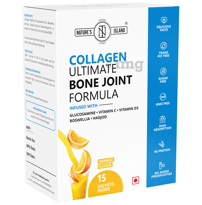 Nature's Island Collagen Ultimate Bone Joint Formula (10gm Each) Orange