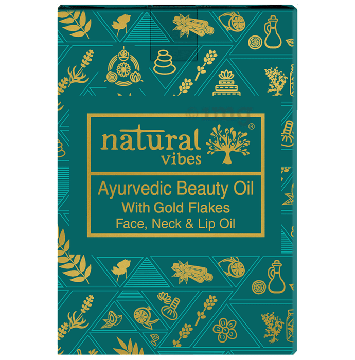 Natural Vibes Ayurvedic Beauty Oil with Gold Flakes