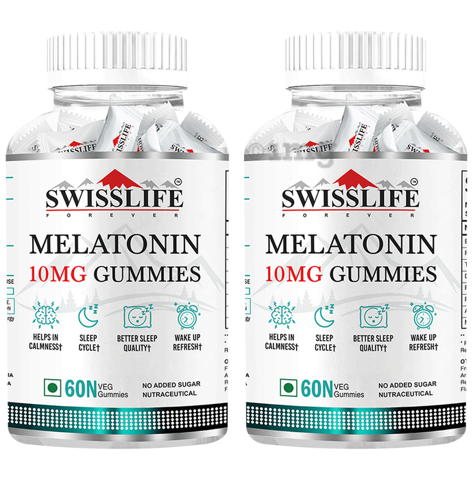 SWISSLIFE FOREVER Melatonin 10mg Veg  Gummies (60 Each)