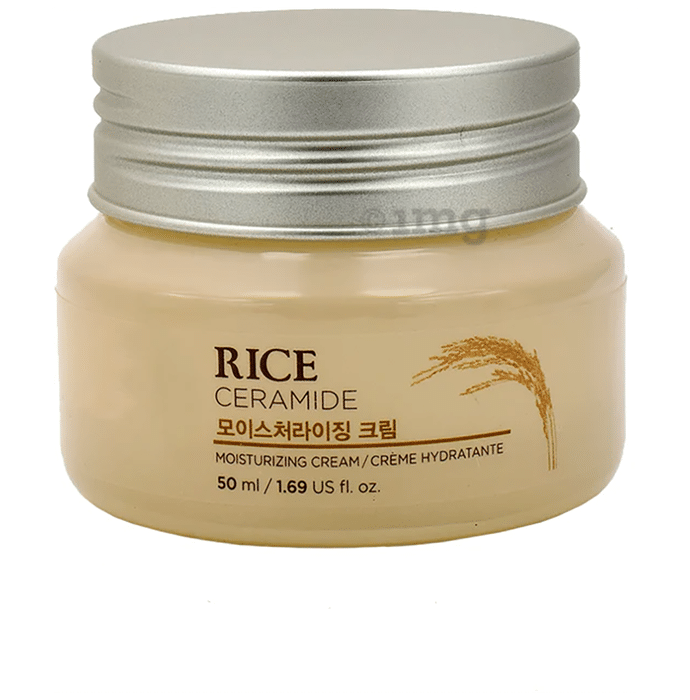 The Face Shop Rice & Ceramide Moisturizing Cream, Moisturizing Face Cream For For Brightening And Strengthening The Skin Barrier