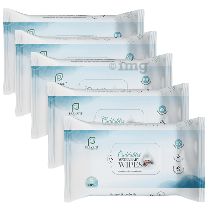 Cuddables Water Baby Wipes (5 Each)