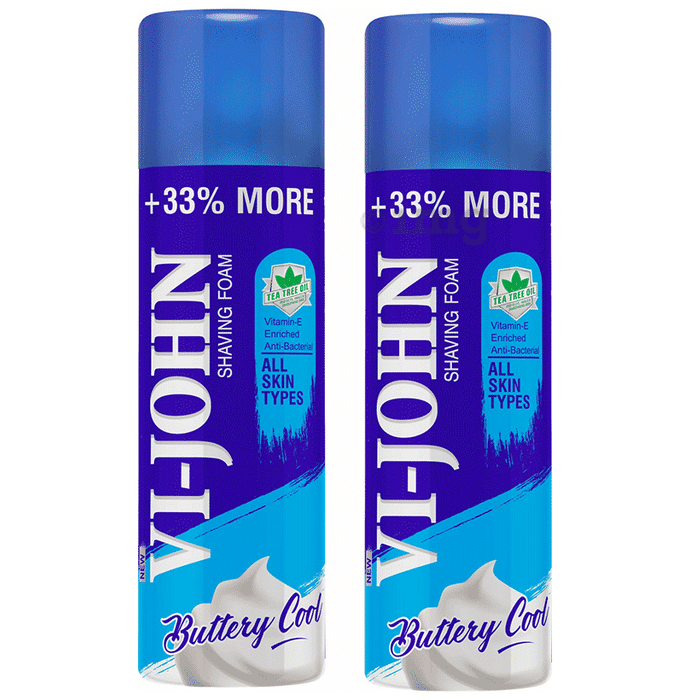 Vi-John Shaving Foam (300gm Each) Tea Tree Oil
