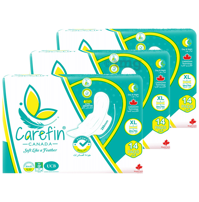 Carefin  Ultra Thin Sanitary Napkin 280mm (14 Each) XL