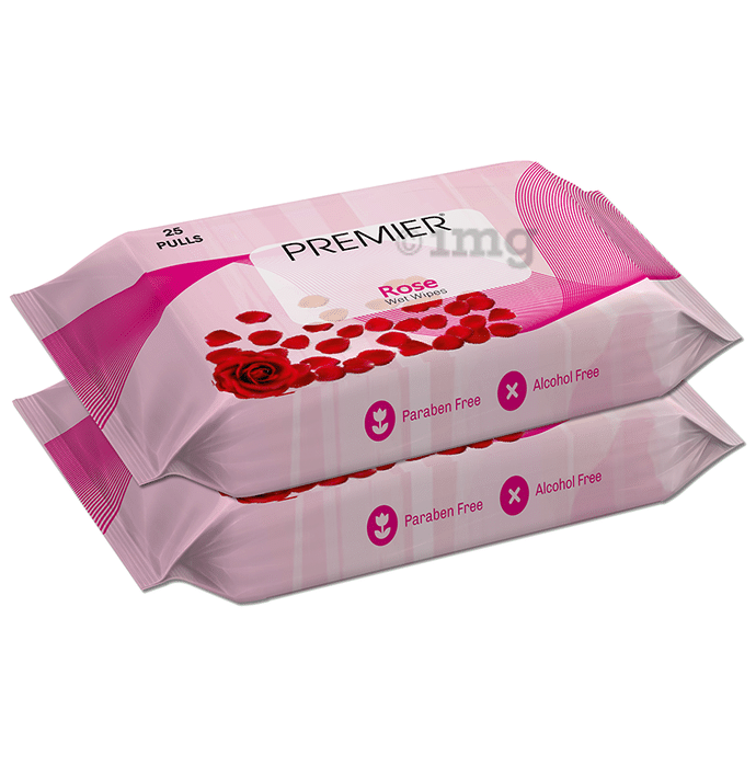 Premier Tissues Wet Wipe (25 Each) Rose