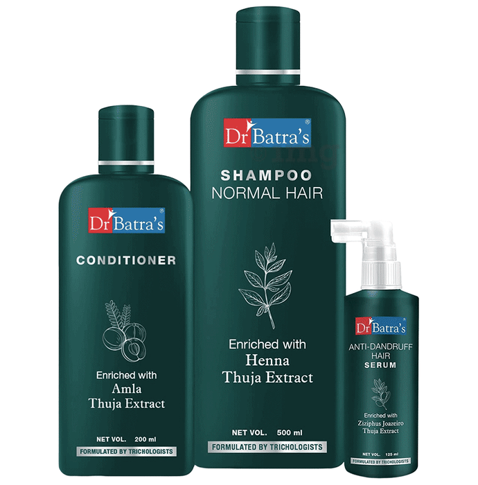 Dr Batra's Combo Pack of Anti-Dandruff Hair Serum 125ml, Conditioner 200ml and Shampoo 500ml