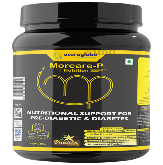 Acuraglobe Morcare-P Nutritional Supplement for Pre-Diabetic & Diabetes Vanilla