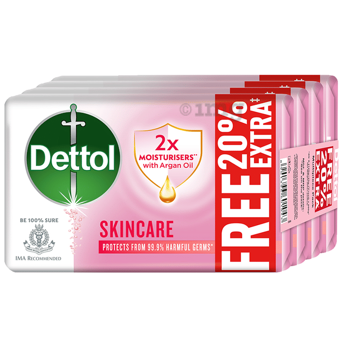 Dettol Skincare Soap 2X Moisturiser with Argan Oil (125gm Each) Buy 3