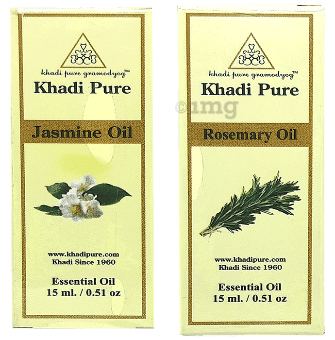 Khadi Pure Combo Pack of Jasmine Oil & Rosemary Oil (15ml Each) Buy