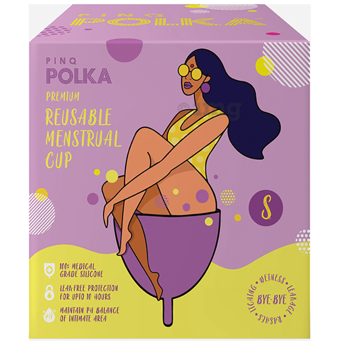 PINQ Polka Premium Reusable Menstrual Cup Small