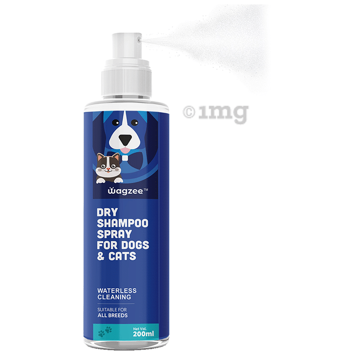 Wagzee Dry Shampoo Spray for Dogs & Cats