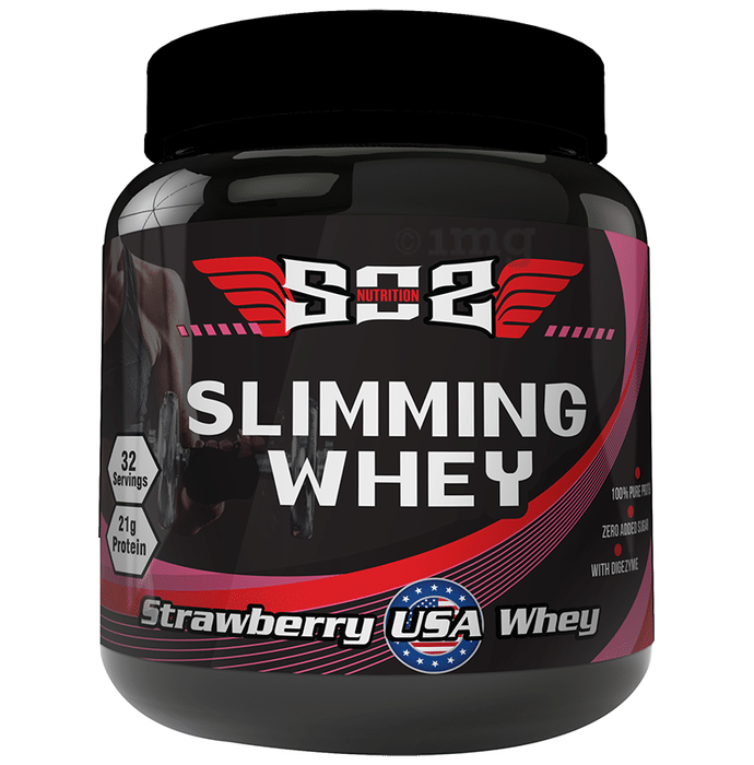 SOS Nutrition Slimming Whey Protein Powder Strawberry
