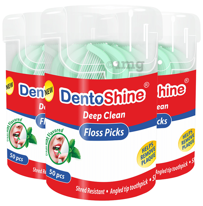 DentoShine Deep Clean Floss Picks (50 Each) Mint