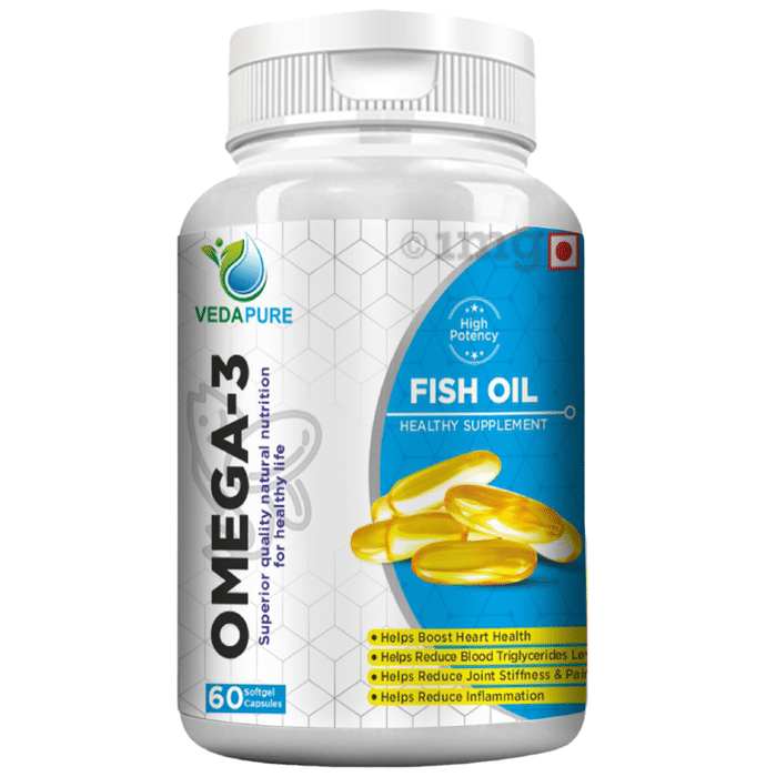 Vedapure Omega 3 Fish Oil Softgel Capsule