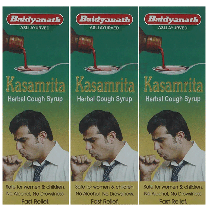 Baidyanath Kasamrita Herbal Cough Syrup (100ml Each)