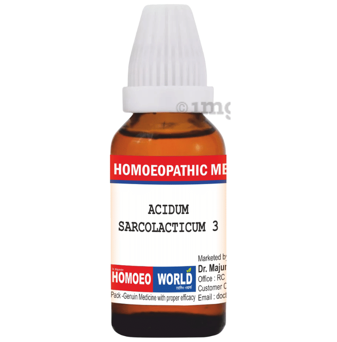 Dr. Majumder Homeo World Acidum Sarcolacticum Dilution (30ml Each) 3
