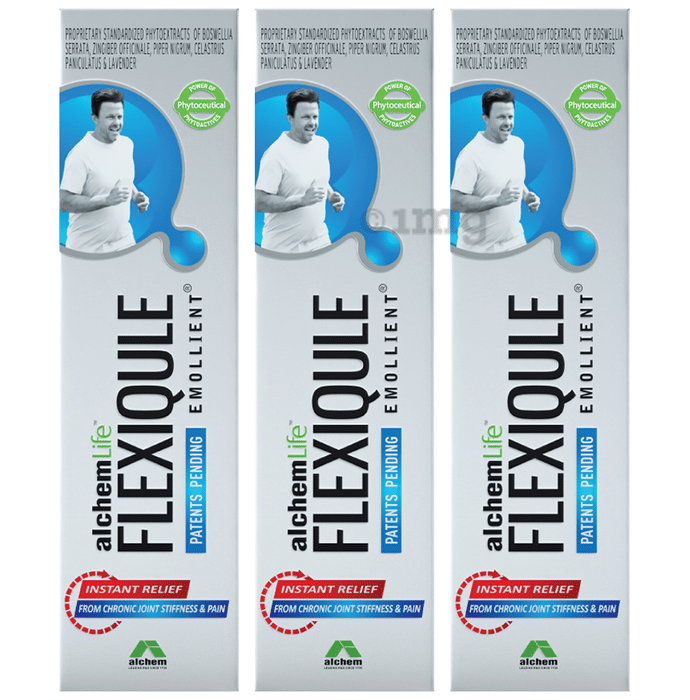 Flexiqule Emollient For Instant Relief from Joint Pain and Stiffness (30ml Each)