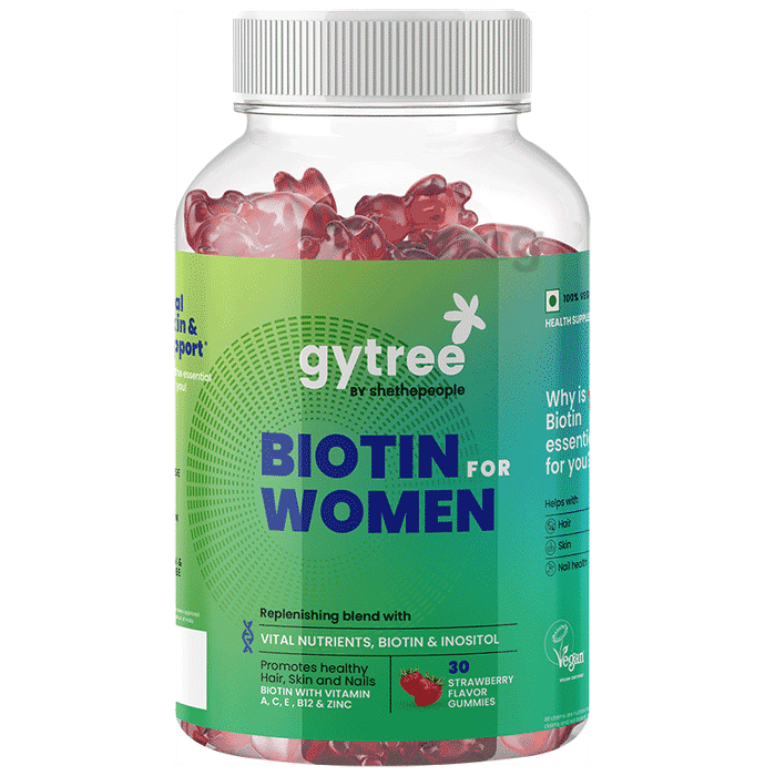 Gytree Biotin Gummies for Women Strawberry