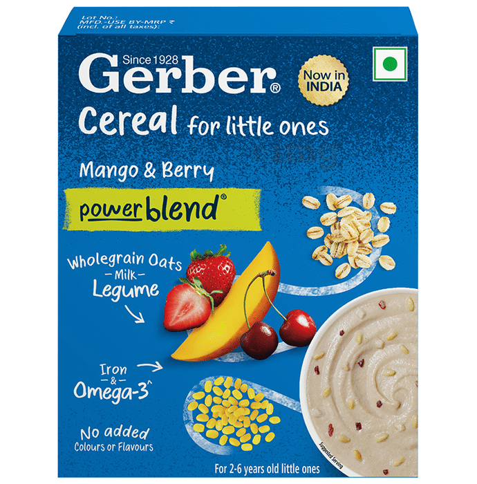 Gerber Cereal for Little Ones Power Blend Mango and Berry