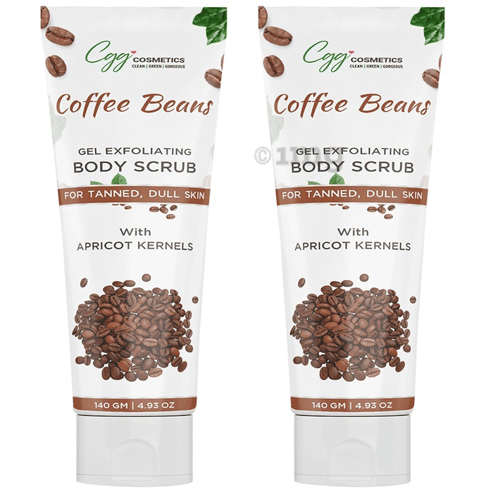 CGG Cosmetics Coffee Beans Gel Exfoliating Body Scrub (140gm Each)