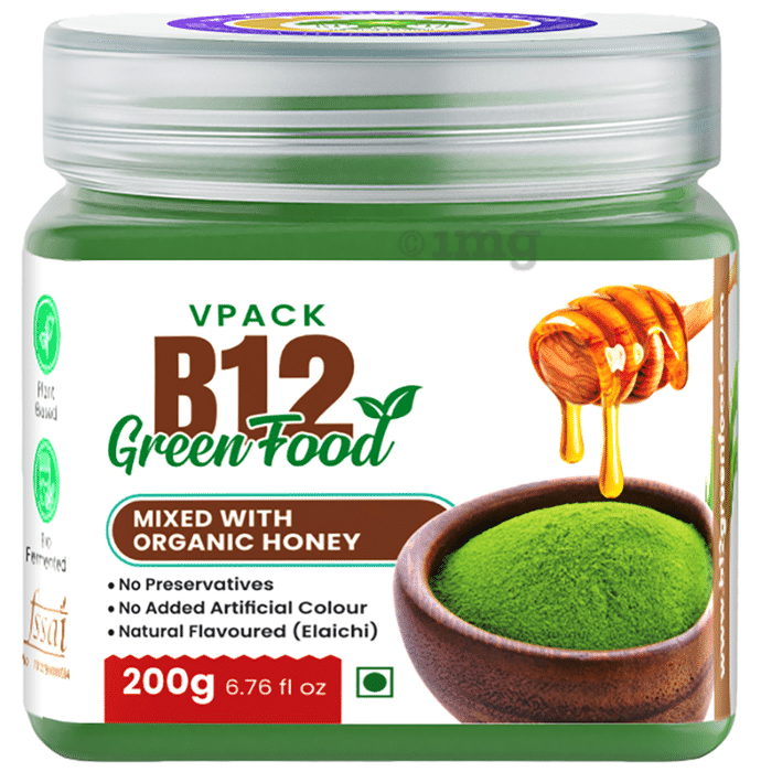 Vraj Prachin Ayurved Chikitsa Kendra Vpack B12 Green Food Mixed with Organic Honey