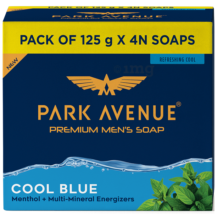 Park Avenue Premium Men's Soap (125gm Each) Cool Blue