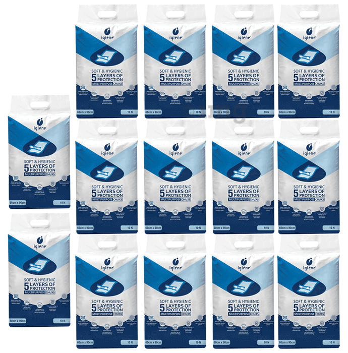 Igiene Soft & Hygienic 5 Layers Multipurpose Chuxs Underpad 60 x 90cm