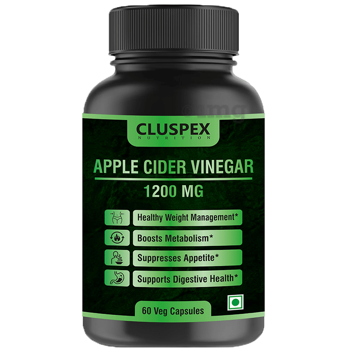 Cluspex Nutrition Apple Cider Vinegar 1200mg Veg Capsule