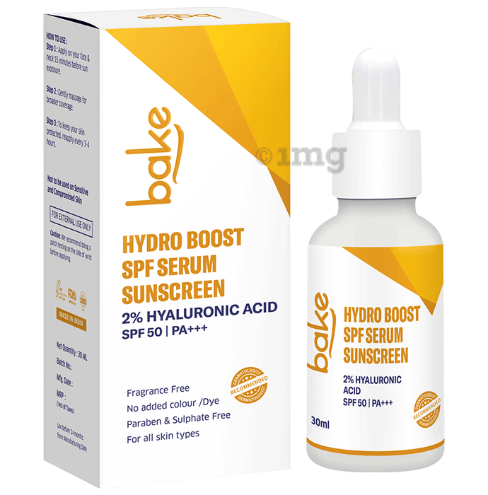 Bake Hyaluronic Serum Sunscreen SPF 50 PA+++ with Niacinamide & Willowbark Extract
