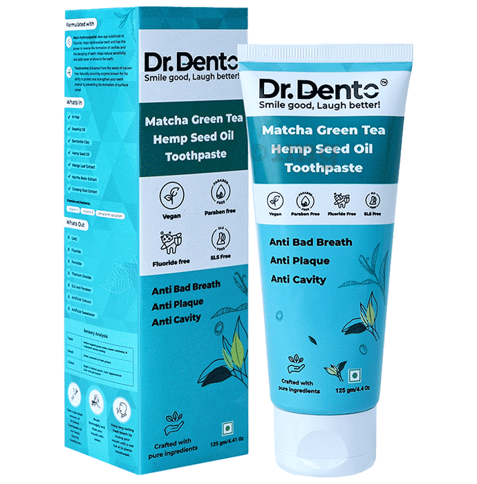Dr. Dento Matcha Green Tea Hemp Seed Oil Toothpaste